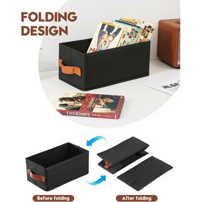 6 Pack DVD Storage Box, DVD Organizer Holds Up to 102 DVDs, Foldable DVD Holder, Large CD Storage Case