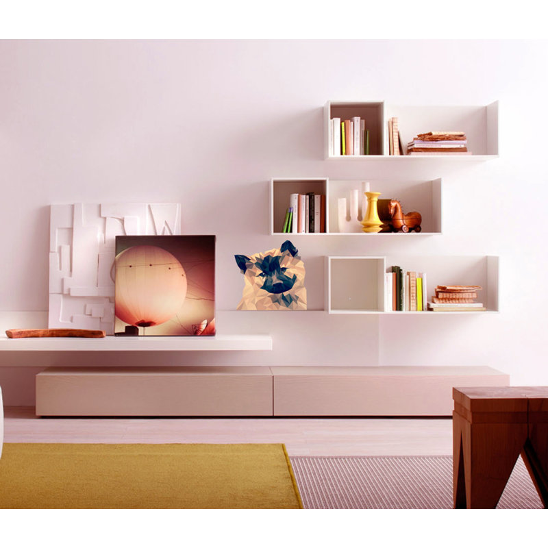 Adhésif décoratif chien polygonal, H 13 po x l 10 po