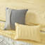 Édredon Serene King - jaune 7 pièces, brodé, rembourrage, édredon, taies décoratives, coussins, jupe de lit, motif lavable et chic, serein, décoratif-119448943-119448946