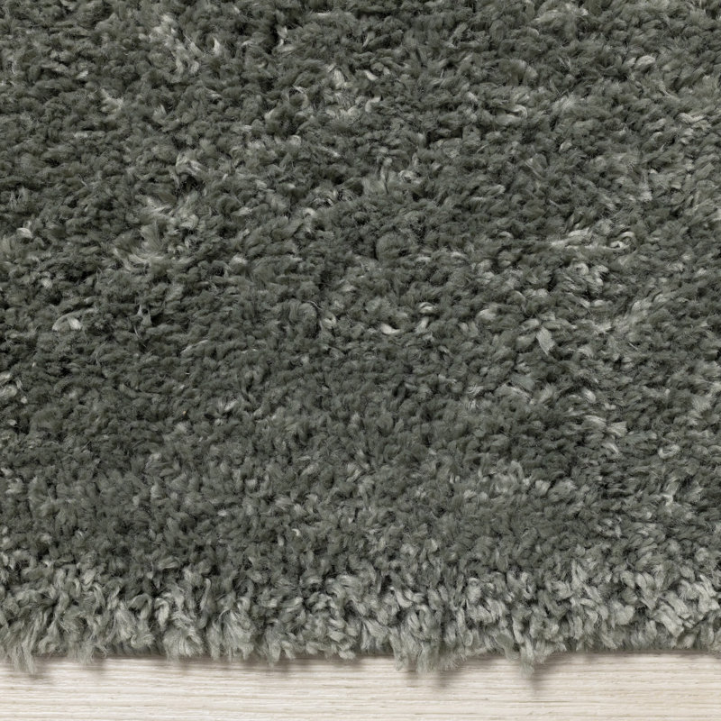 Tapis vert à poils longs Hammersmith, Ovale 3 pi 11 po x 5 pi 11 po