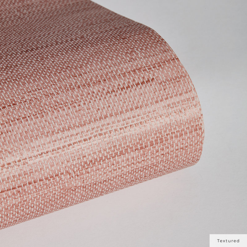 Barayon 33' L x 20.5" W Textured Peel and Stick Wallpaper Roll, Salmon