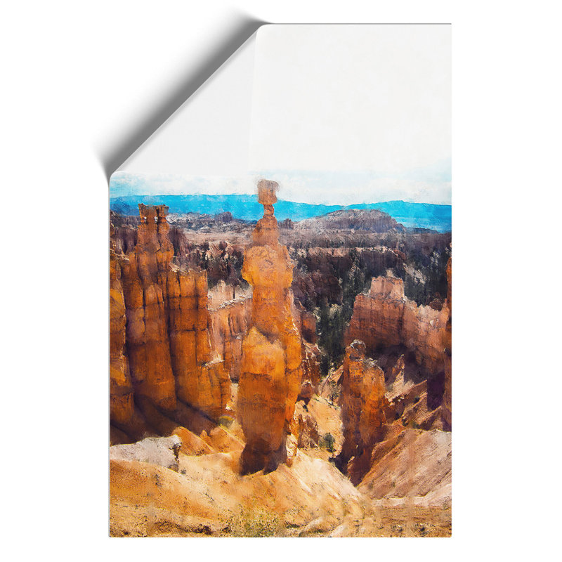 Bryce Canyon in Utah Painting - Frameless Print, 59cm H x 42cm W x 0.1cm D