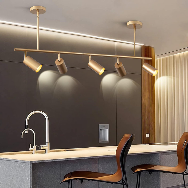 5-Light LED Track Lighting Kit with Adjustable Heads
