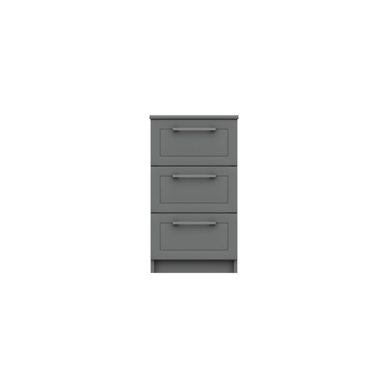 Allenna Bedside Table, Dust Grey Gloss
