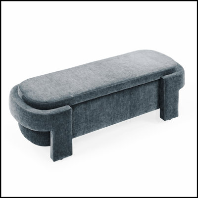 Banc rembourré en chenille avec grand espace de rangement pour le salon, le vestibule et la chambre à coucher