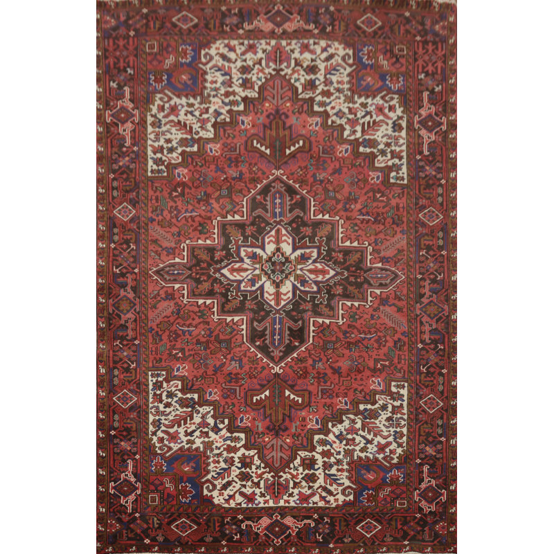 Tapis oriental traditionnel à teinture végétale 8 x 11