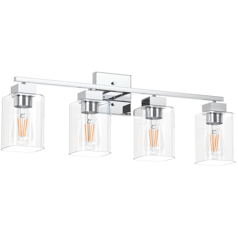Hartshorn Vanity Light, 4 Lights, Polished Chrome