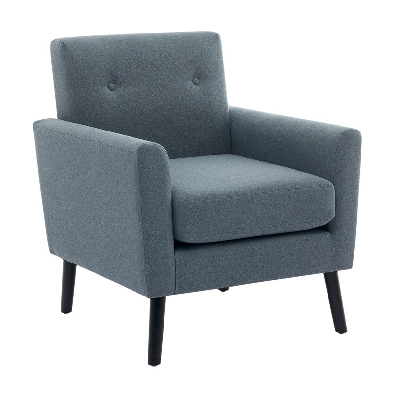 Upholstered Accent Chair, 85 cm H x 70 cm W x 73 cm D, Blue