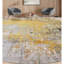 Abstract Area Rug in Gold/Charcoal