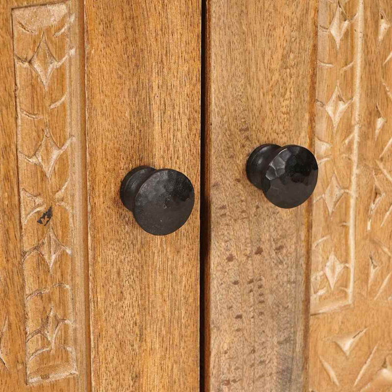 Solid Wood Accent Cabinet, Light Brown