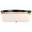 Warren - 15 Inch Flush Mount - Gun Metal with Satin White Glass