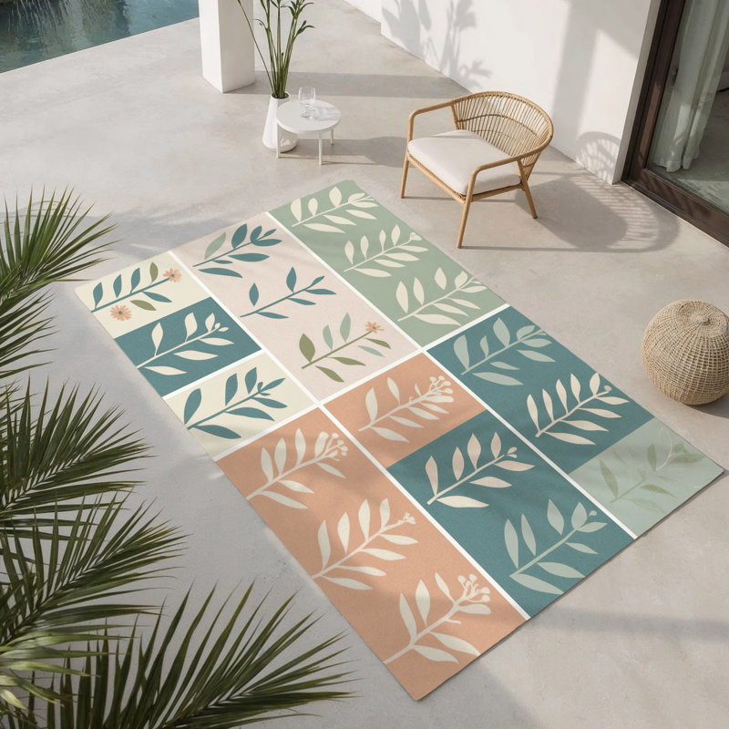 Nature's Song Indoor And Outdoor Area Rug, Rectangle 1'6" x 2'6"