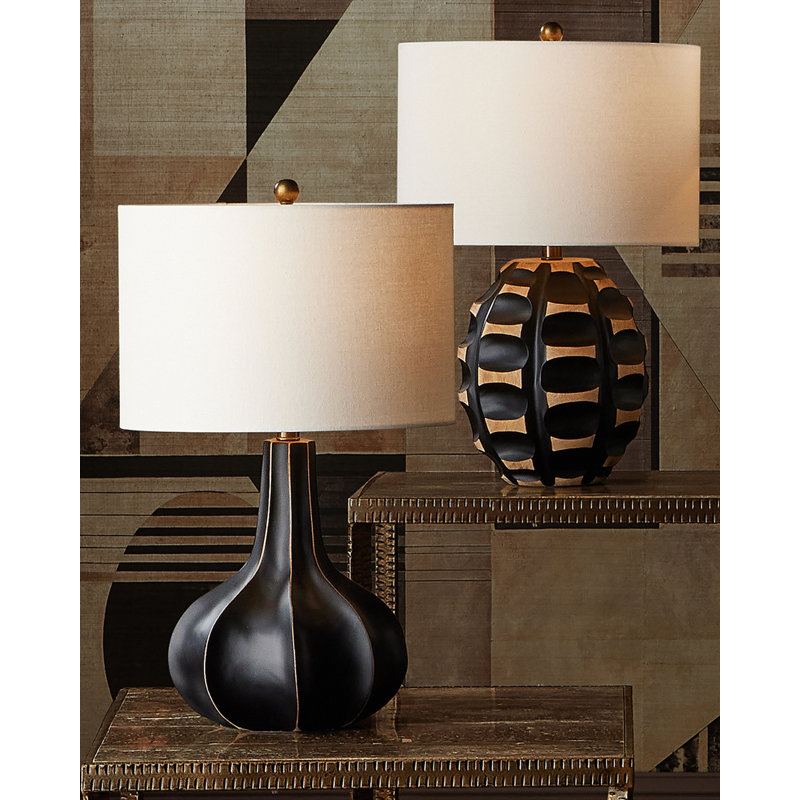 Betel Nut Table Lamp, Black