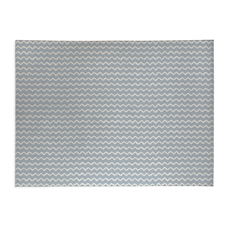 Chevron Wave Non-Slip Outdoor Rug, Rectangle 4' x 6'