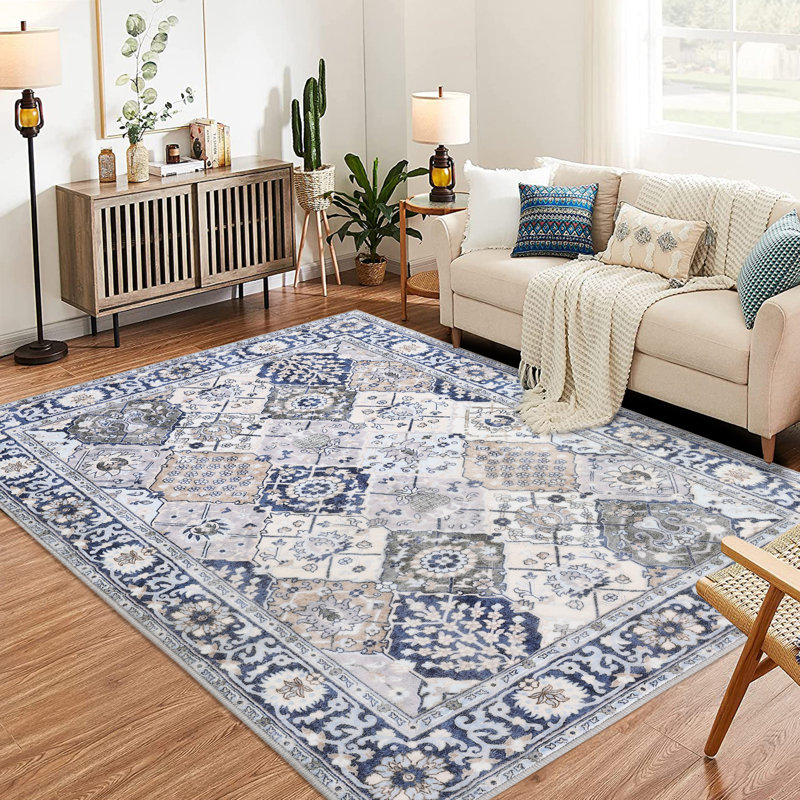 Tapis marocain rectangulaire moderne Alanie, Rectangle 8 pi x 10 pi