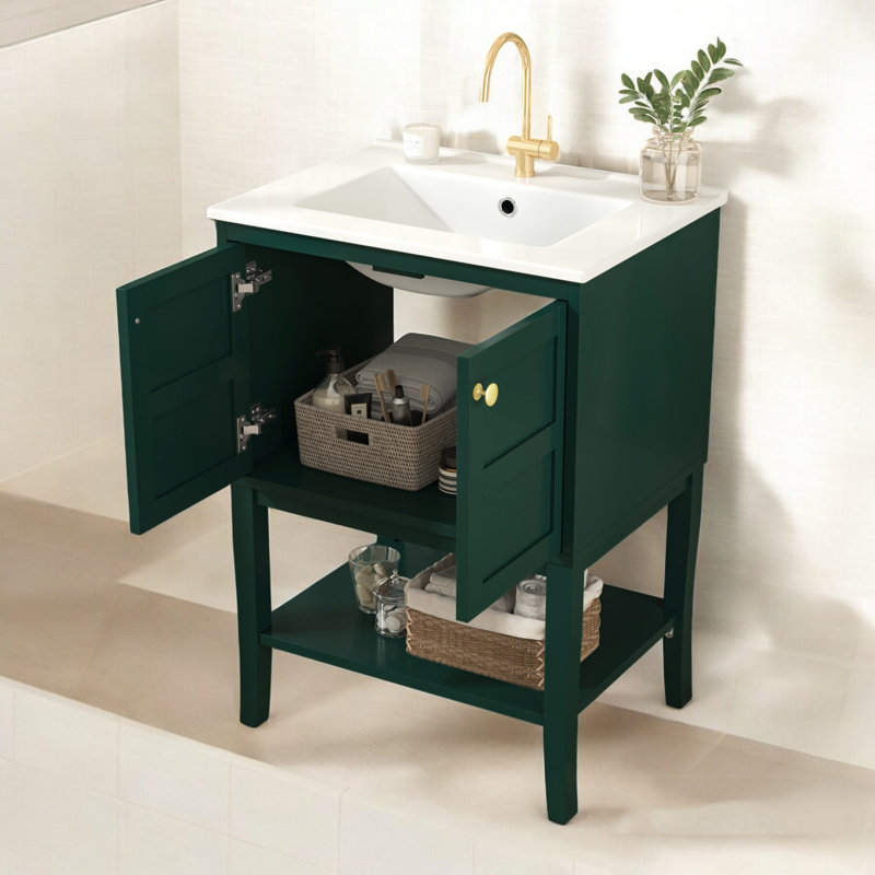 24" Single Bathroom Vanity Set With Top