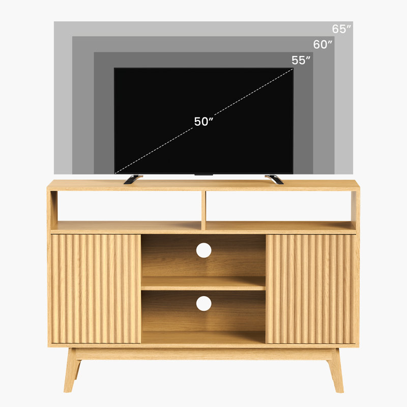 Meuble télé 47,2 po, Bois de chêne