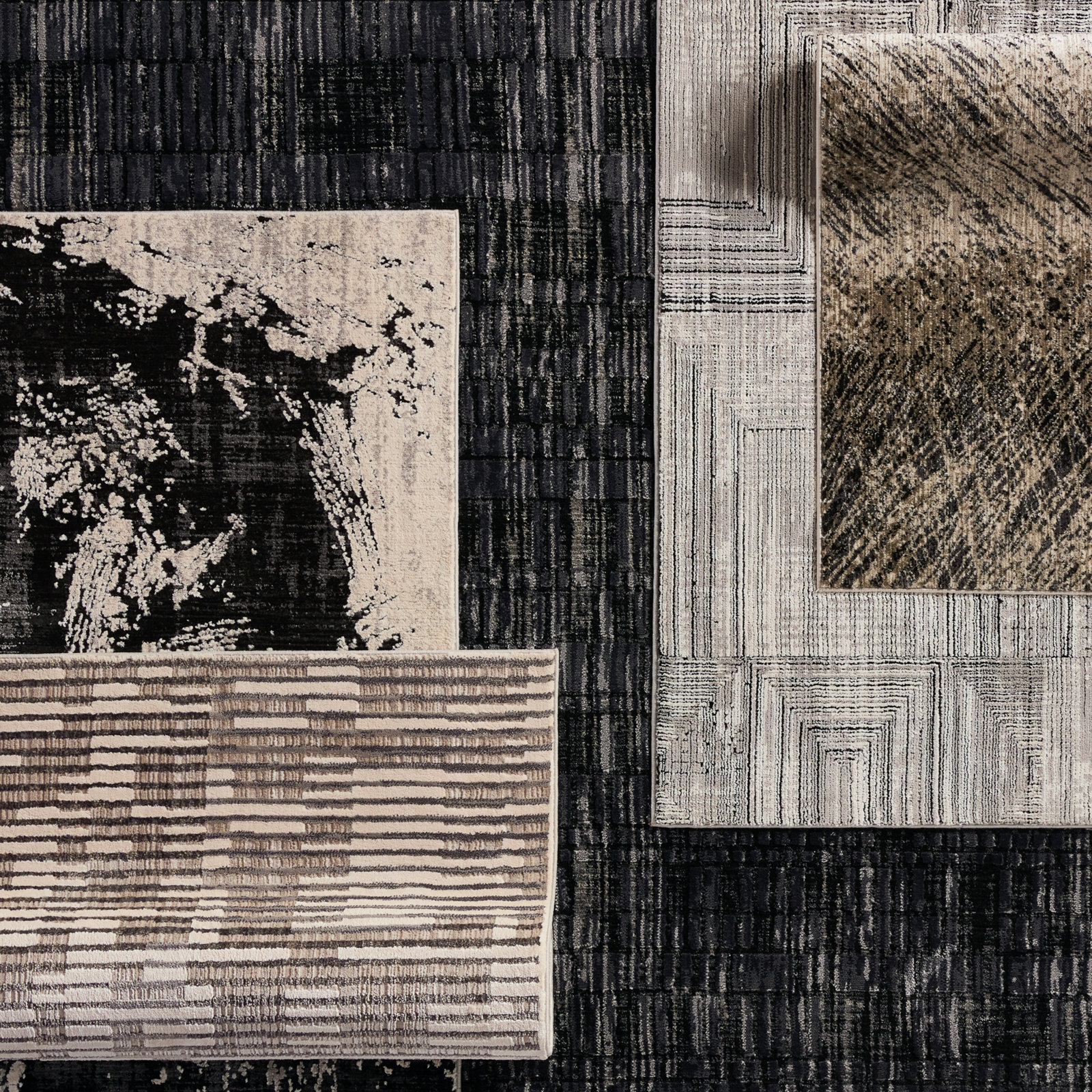 Erwin Gray/Cream/Taupe Rug, Rectangle 9' x 12'