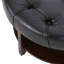 Élégante ronde en noir, avec similicuir et tablette ouverte pour la décoration, 31,9 po x 16,91-263328744