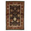 Hand Knotted Wool Area Rug in Brown And Rust