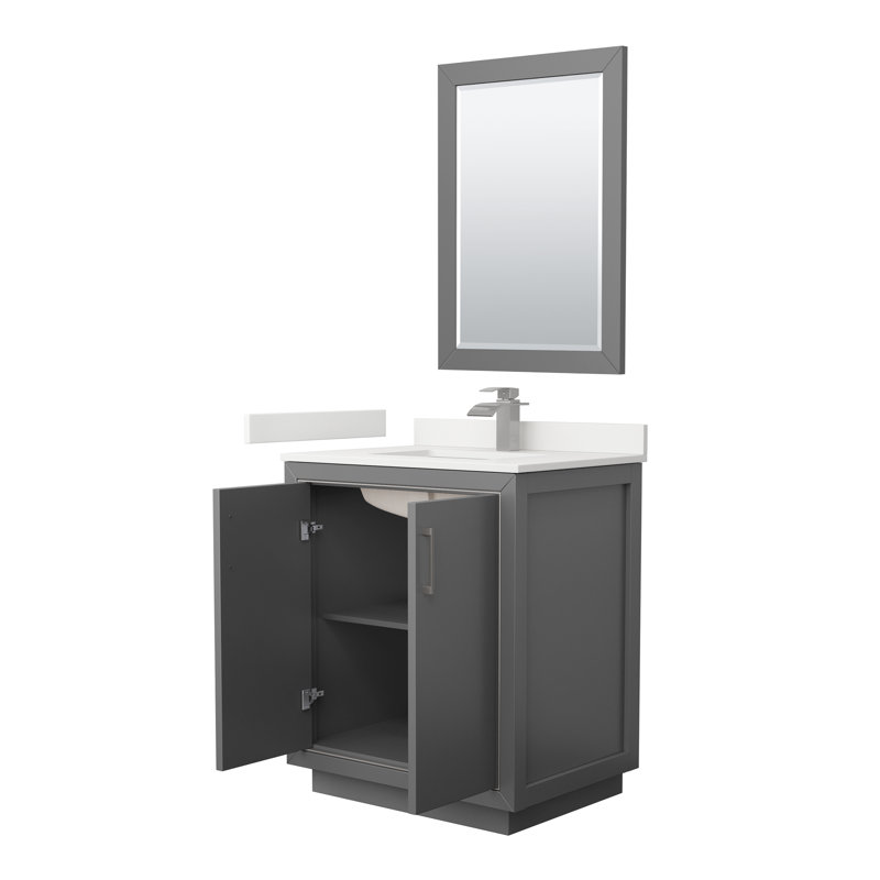 30'' W Single Vanity, WDX13309, Dark Gray, Matte Black