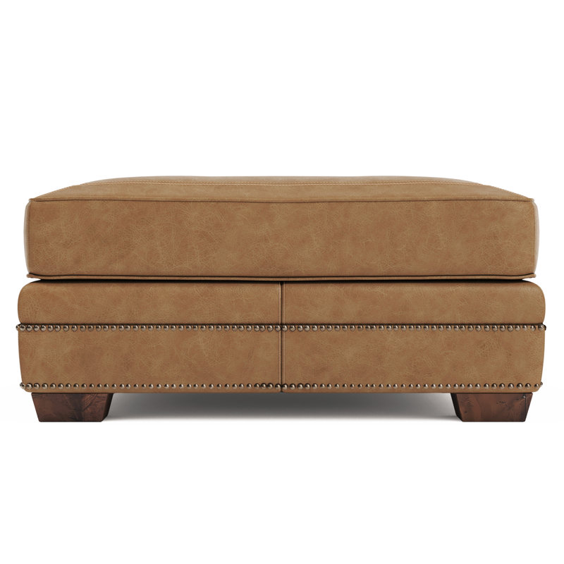 Grandview Square Leather Cocktail Ottoman