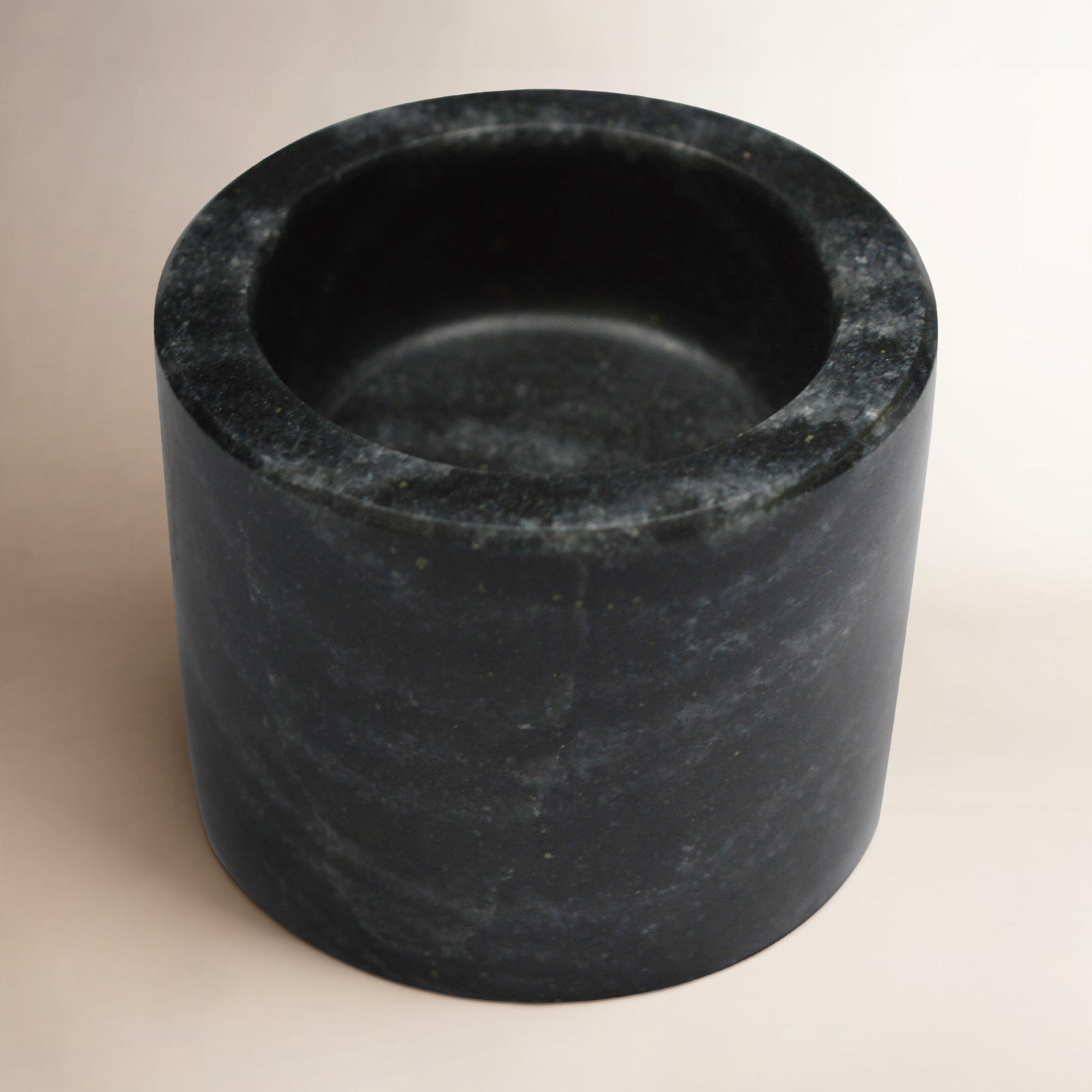 Matheson Genuine Marble Votive Holder, Black