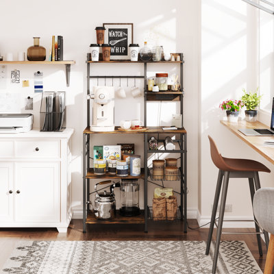 Étagère de boulanger standard en acier de 37,59 po avec micro-ondes Westingvale