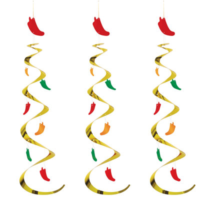 Chili Pepper Whirls - 30" - Pack of 6