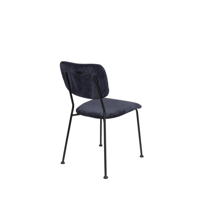 Benson Upholstered Dining Chair, Gray Blue