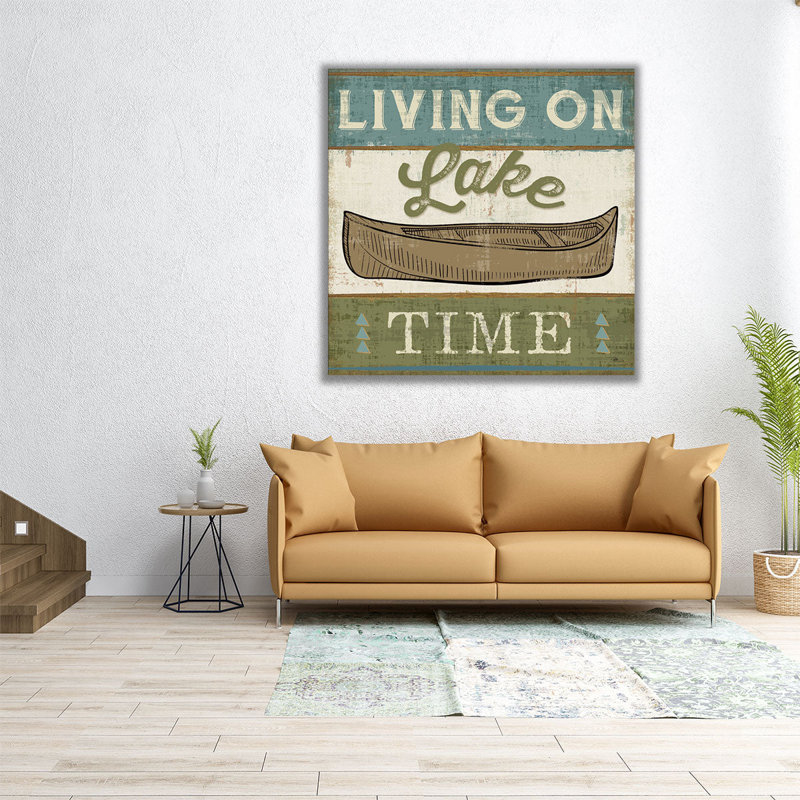 «By The Lake II», reproduction d'art sur toile, H 12 po x l 12 po