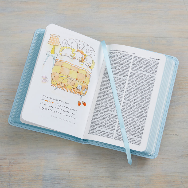 «Woolly Lamb» personnalisé pour enfants «Blue Bible», Oui