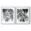 Encre Jungle I - impression encadrée de qualité supérieure - prête à être accrochée - aucun clou requis - aucun clou requis-1086167575-1086167572