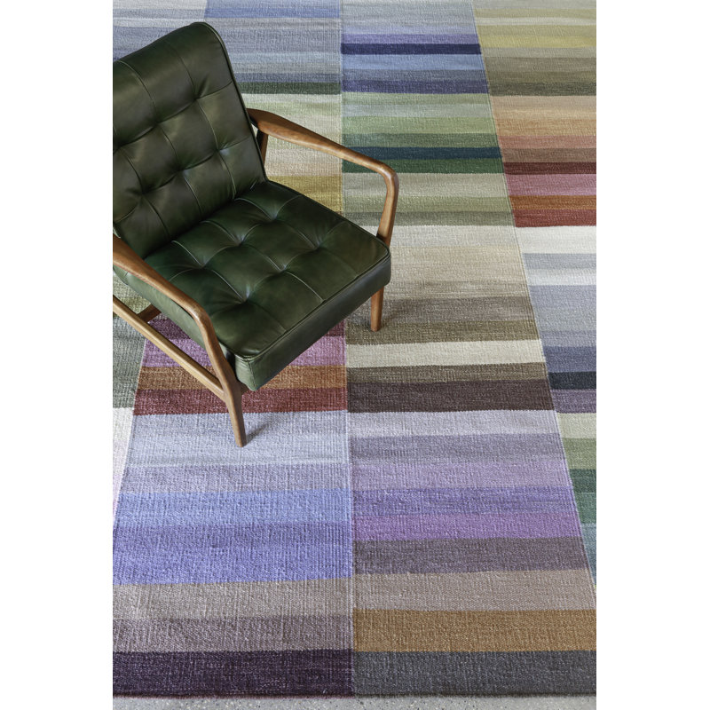 Color Code Handmade Flatweave Wool Multi Rug, Rectangle 9' x 13'