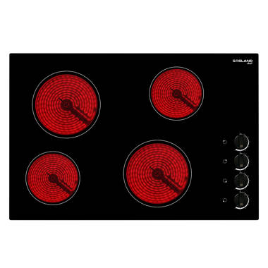 Cosmo 30 Electric Ceramic Glass Cooktop with 4 Burners, Dual Zone Elements, Hot Surface Indicator Light and Control Knobs - COS-304ECC