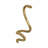 Markitta Snake Figurine Aluminum Metal Boho Style 10 Inch Gold Decorative Sculpture for Home Office Living Room Decor