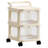 2 Drawer Storage Cart, Home Office Plastic Rolling Cart with Caster Wheels