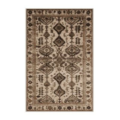 Machine Washable Persian Brown Area Rug