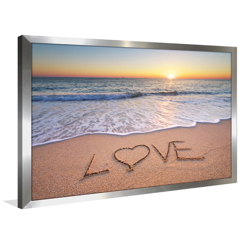 « love », reproduction de photo encadrée, H 35,5 po x l 51,5 po x P 0,75 po