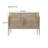Modern Rectangular Champagne Solid Wood Sideboard