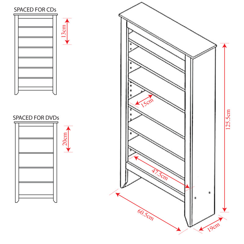 Farrer 125.5cm H x 60.5cm W Standard Bookcase