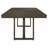 Ameeria Rectangular 87-inch Wood Dining Table Dark Grey