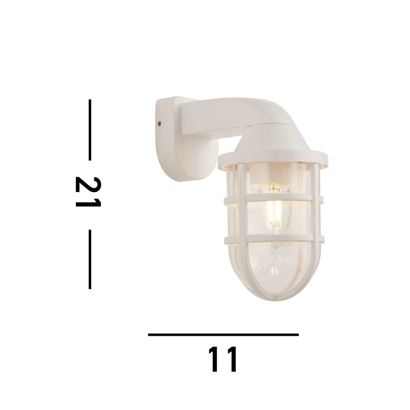 Brooksville 21cm H Outdoor Wall Lantern, White