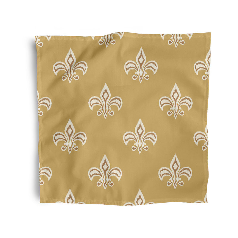 Chiketa Fleur de Lis Napkins, Yellow