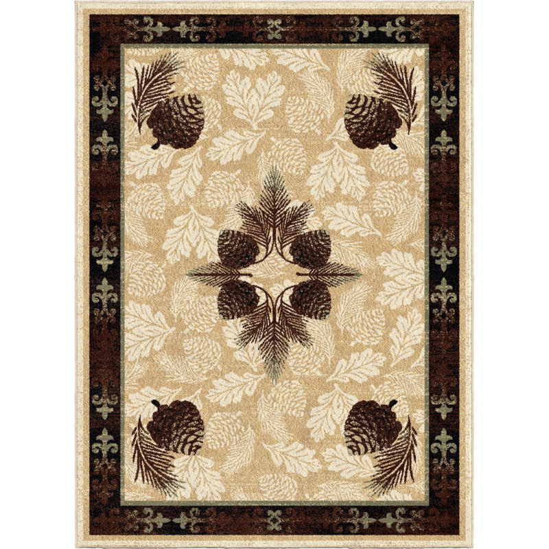 Robbinsdale Floral Indoor Rug, Rectangle 5'3"x7'3" 