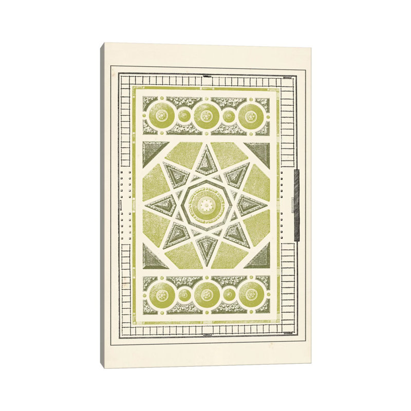 Green Garden Maze VI by J.F. Blondel - Wrapped Canvas Print, 66.04 cm H x 45.72 cm W x 1.91 cm D
