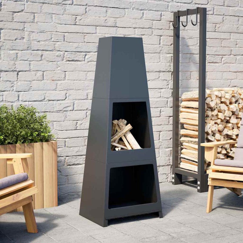 Celenia Free Form Powder Coated Steel Wood Burning Smokeless Outdoor Fireplace