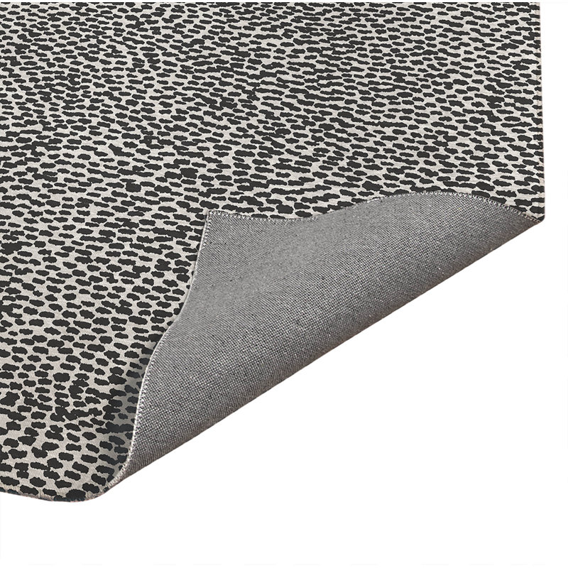 Tapis de bureau léger Twinkle Splat, L 5 pi x L 3 pi, Ivoire, gris anthracite
