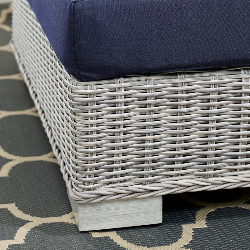 Chaise de coin d'extérieur Conway Sunbrella, Sunbrella® bleu marine