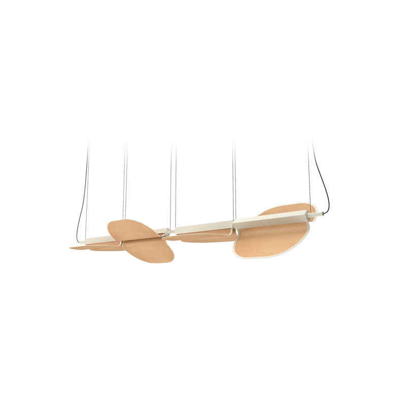 Omma 4 - Light LED Pendant, Natural Beech, Gold